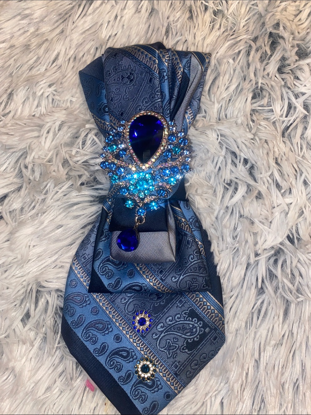 Upcycled TIE BROOCHES